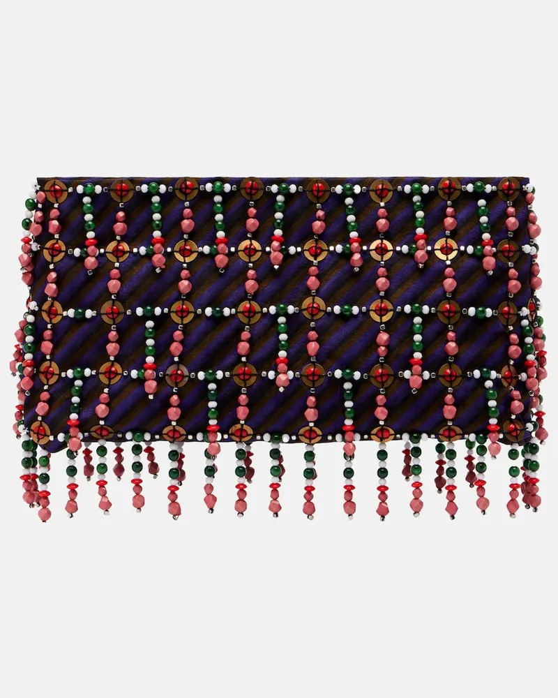 Dries van Noten Verzierte Clutch Small Multicolor