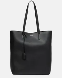 Saint Laurent Shopper N/S aus Leder Schwarz