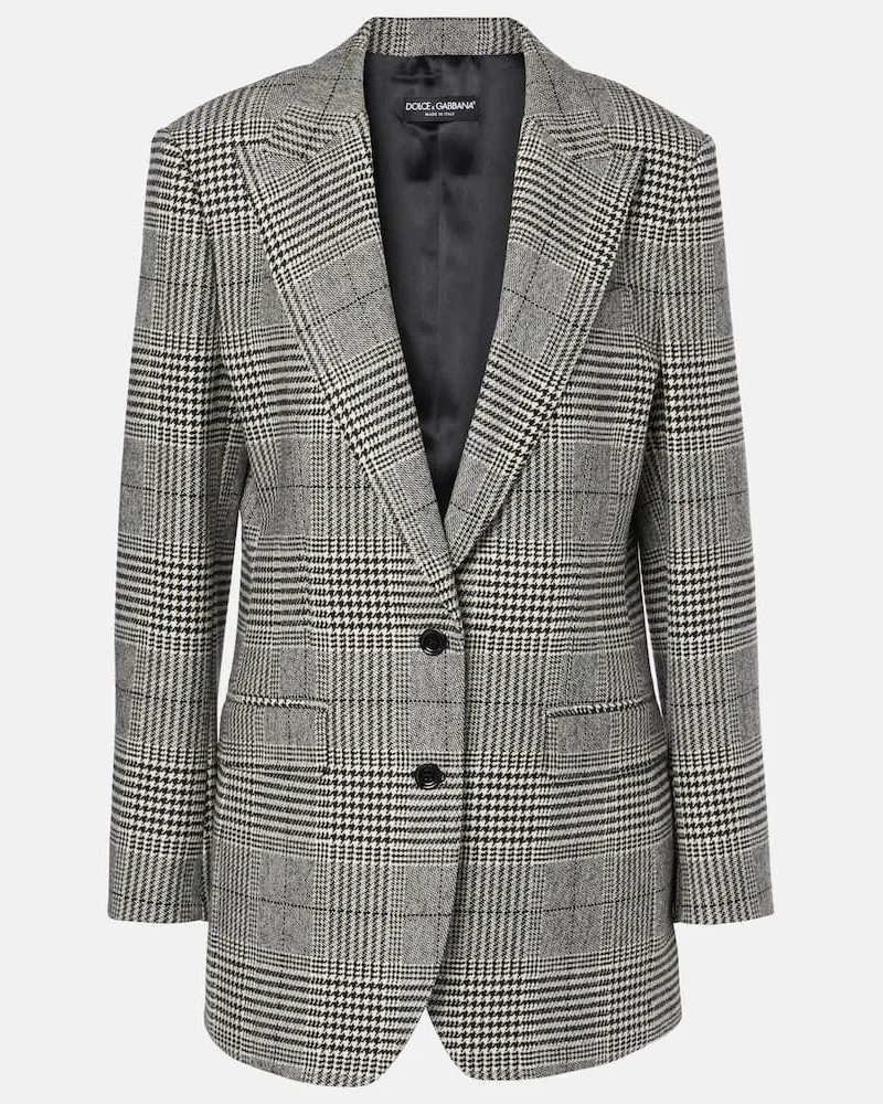 Dolce & Gabbana Blazer aus Wolle und Kaschmir Grau