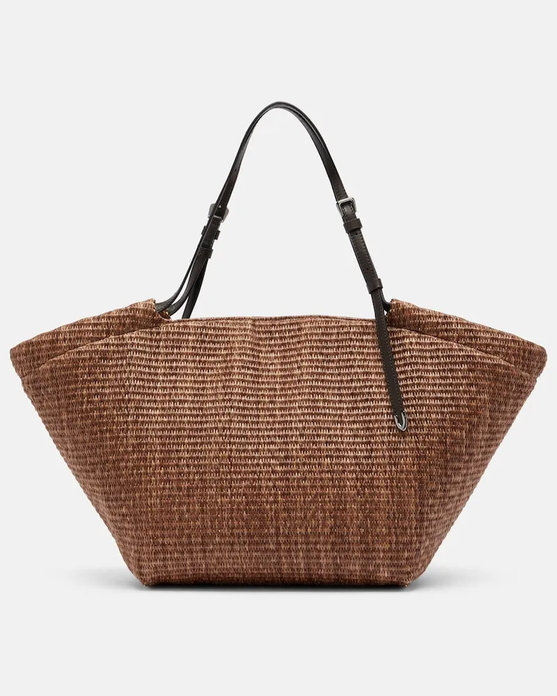 Brunello Cucinelli Tote Bag Large mit Leder Braun