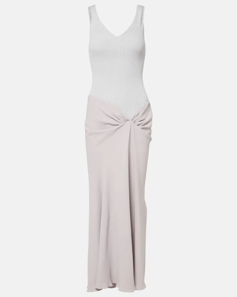 Victoria Beckham Maxikleid aus Crêpe Grau