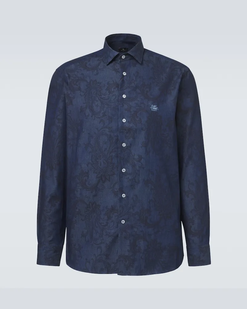 Etro Jeanshemd Blau