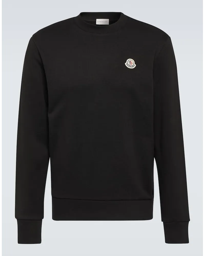 Moncler Sweatshirt aus Baumwolle Schwarz