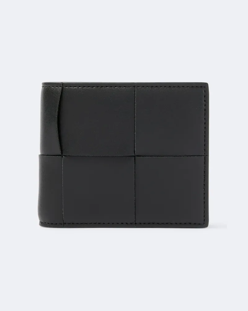 Bottega Veneta Portemonnaie Intreccio aus Leder Schwarz