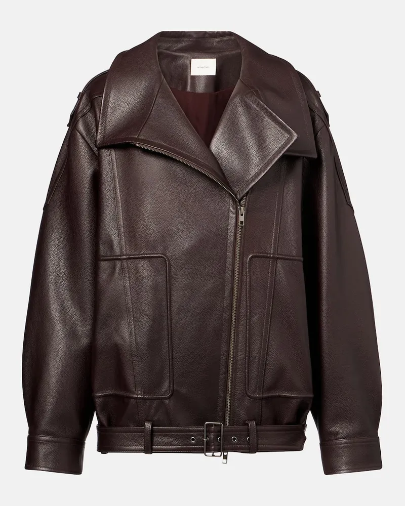 Vince Bikerjacke aus Leder Braun