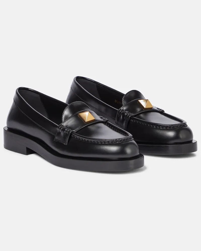 Valentino Garavani Loafers Roman Stud aus Leder Schwarz