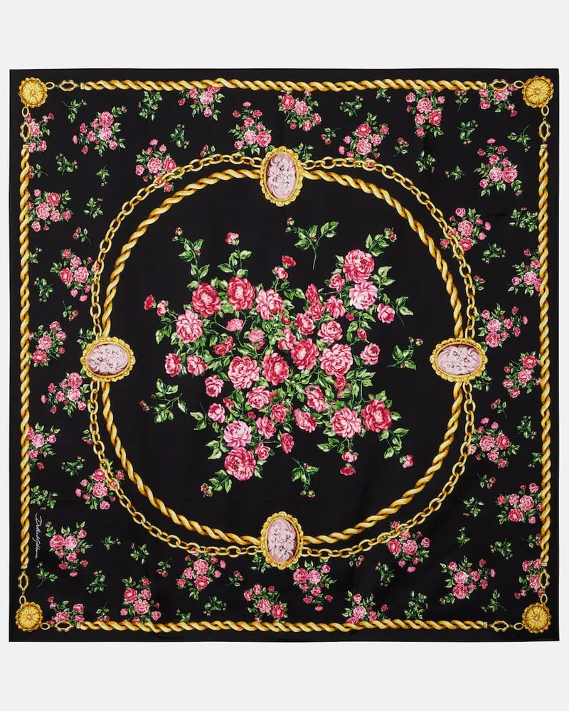 Dolce & Gabbana Tuch aus Seide Schwarz