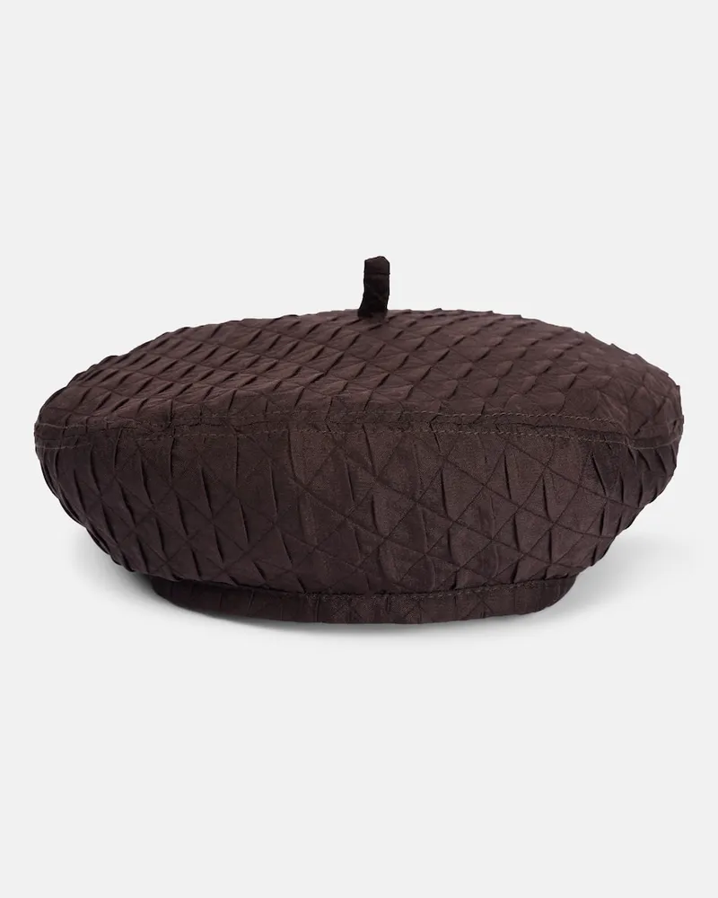 Loro Piana Barett Anna aus Seide Braun