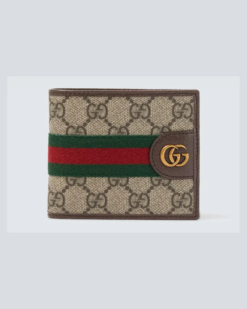 Gucci Portemonnaie Ophidia GG aus Canvas Beige