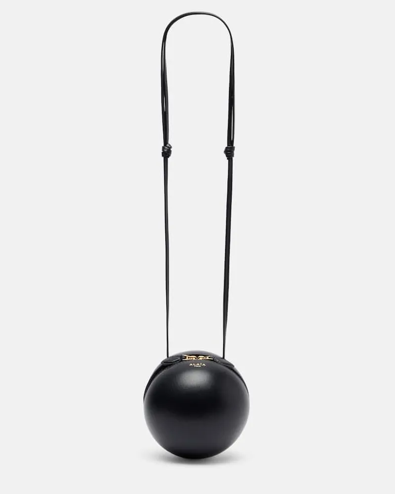 Alaïa Alaïa Schultertasche Sphere Small aus Leder Schwarz