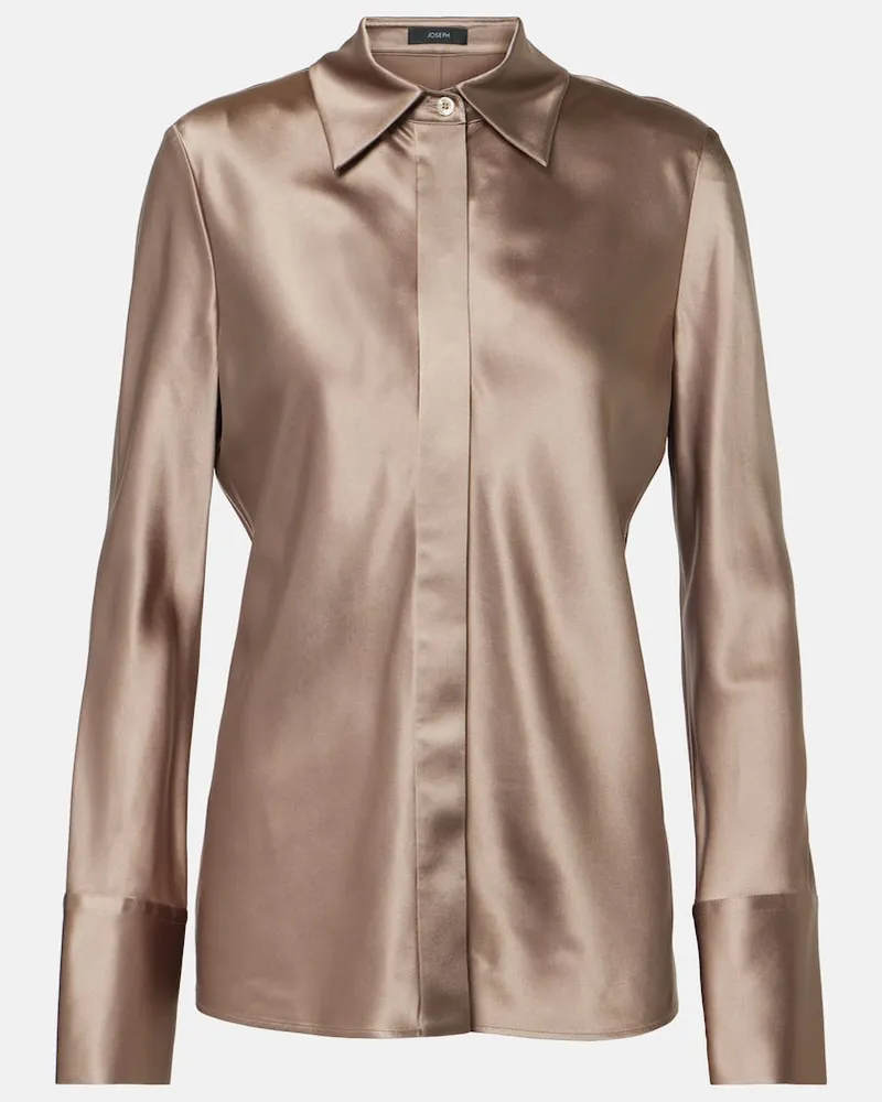 Joseph Bluse Brunel aus Seidensatin Nude