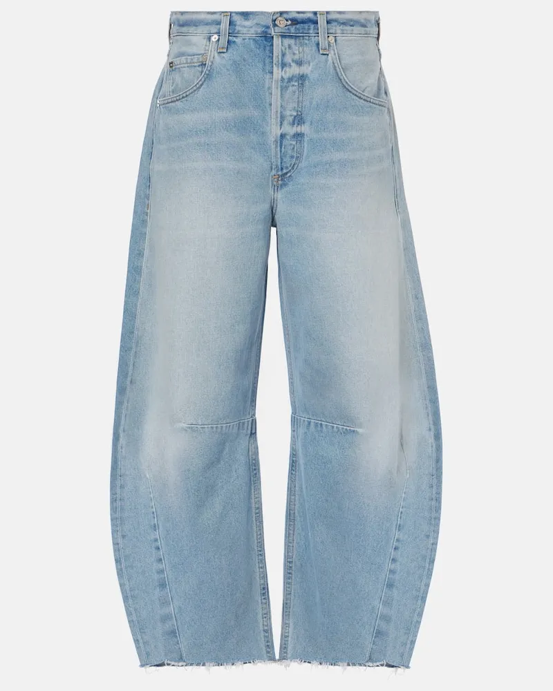 Citizens of humanity Low-Rise Barrel Jeans Horseshoe Blau