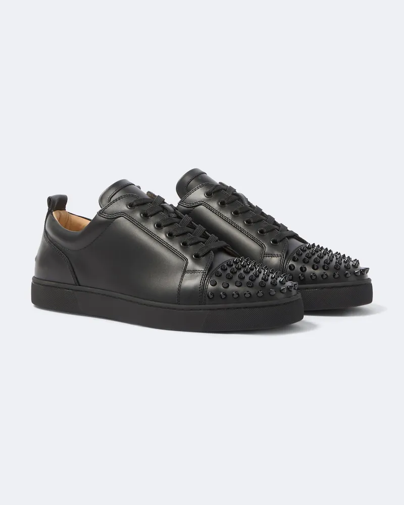 Christian Louboutin Sneakers Louis Junior Spikes aus Leder Schwarz