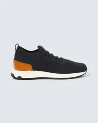 TOD'S Sneakers mit Leder Schwarz