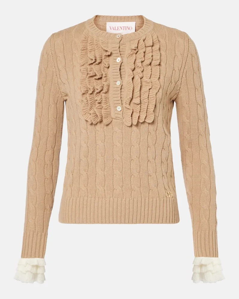Valentino Garavani Pullover aus Schurwolle Beige