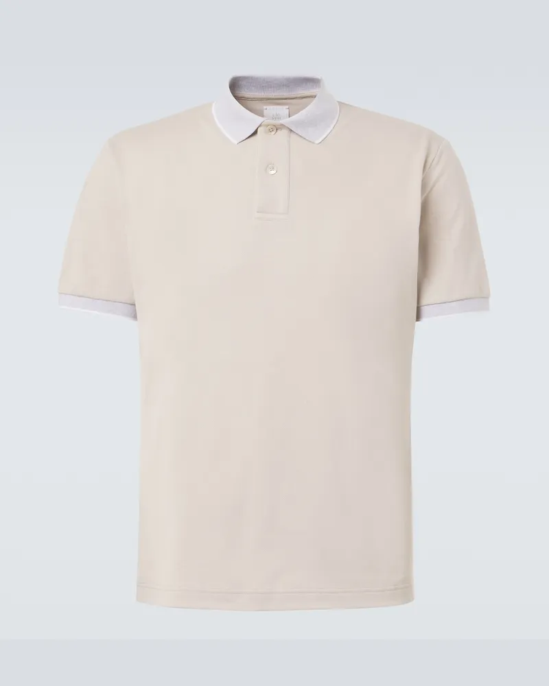 Eleventy Poloshirt aus Baumwoll-Piqué Beige