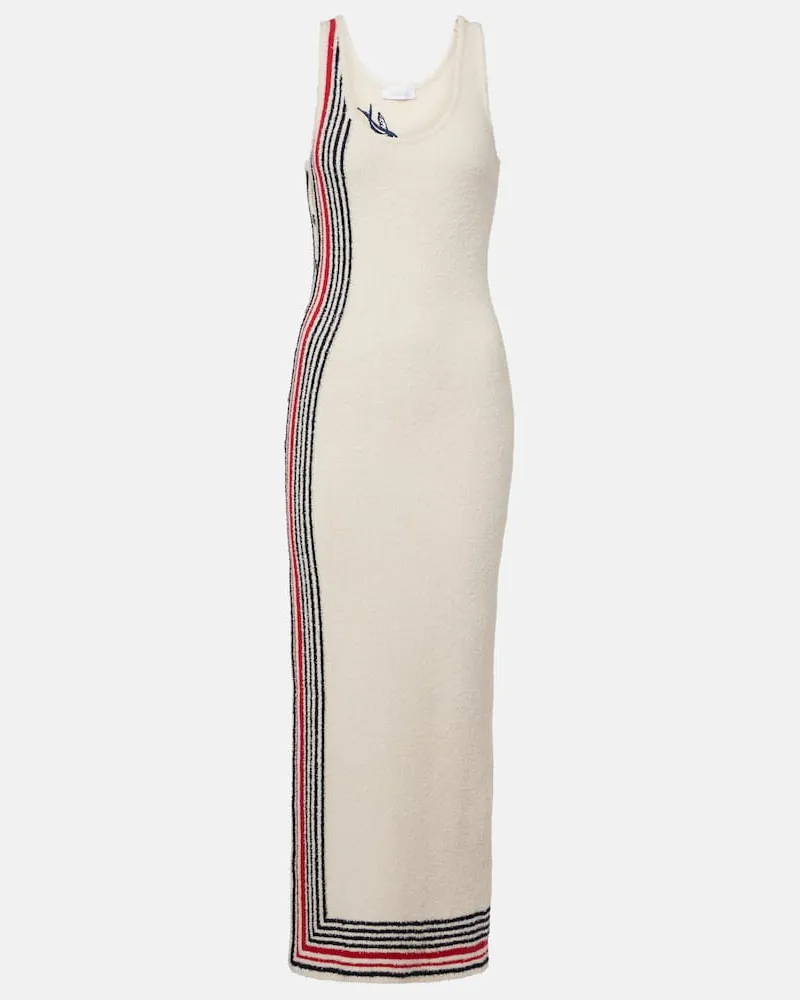 Paco Rabanne Midikleid aus Frottee Weiß