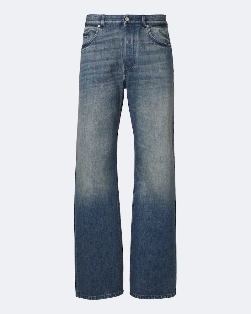 Dries van Noten Straight Jeans Blau