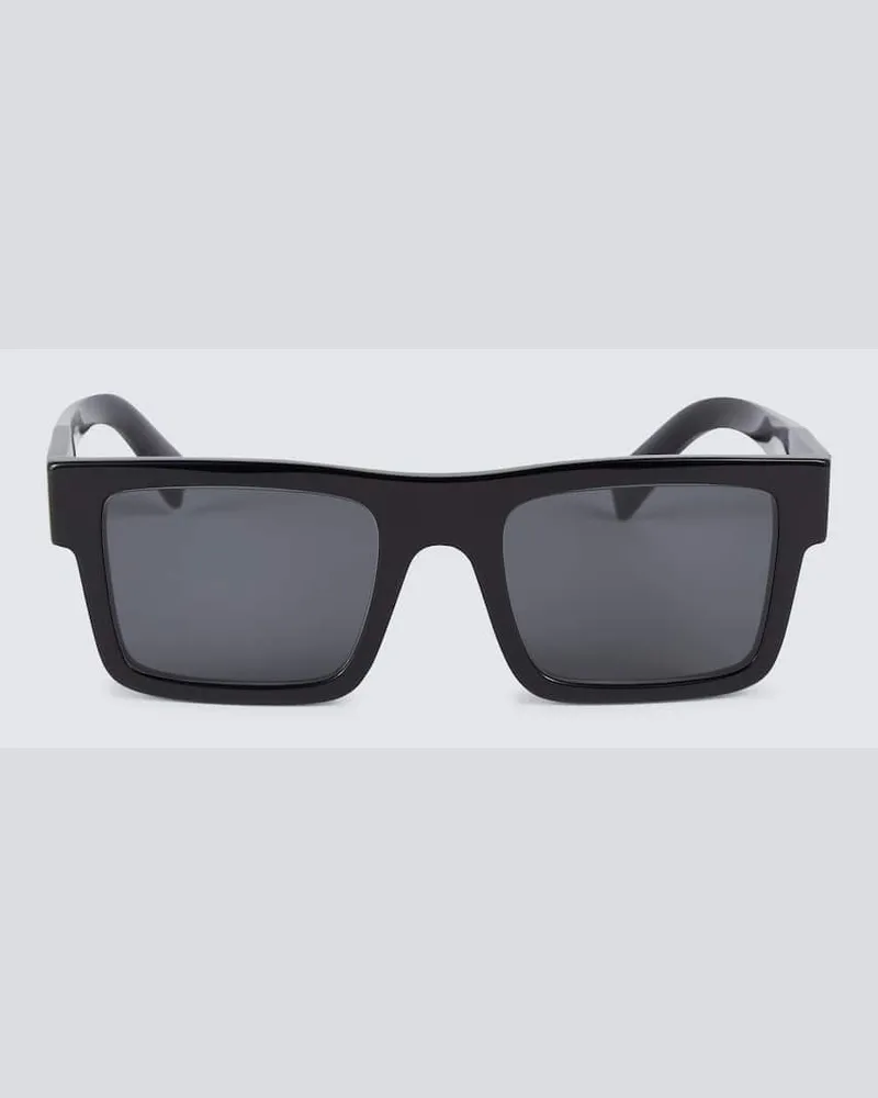Prada Eckige Sonnenbrille Symbole Schwarz