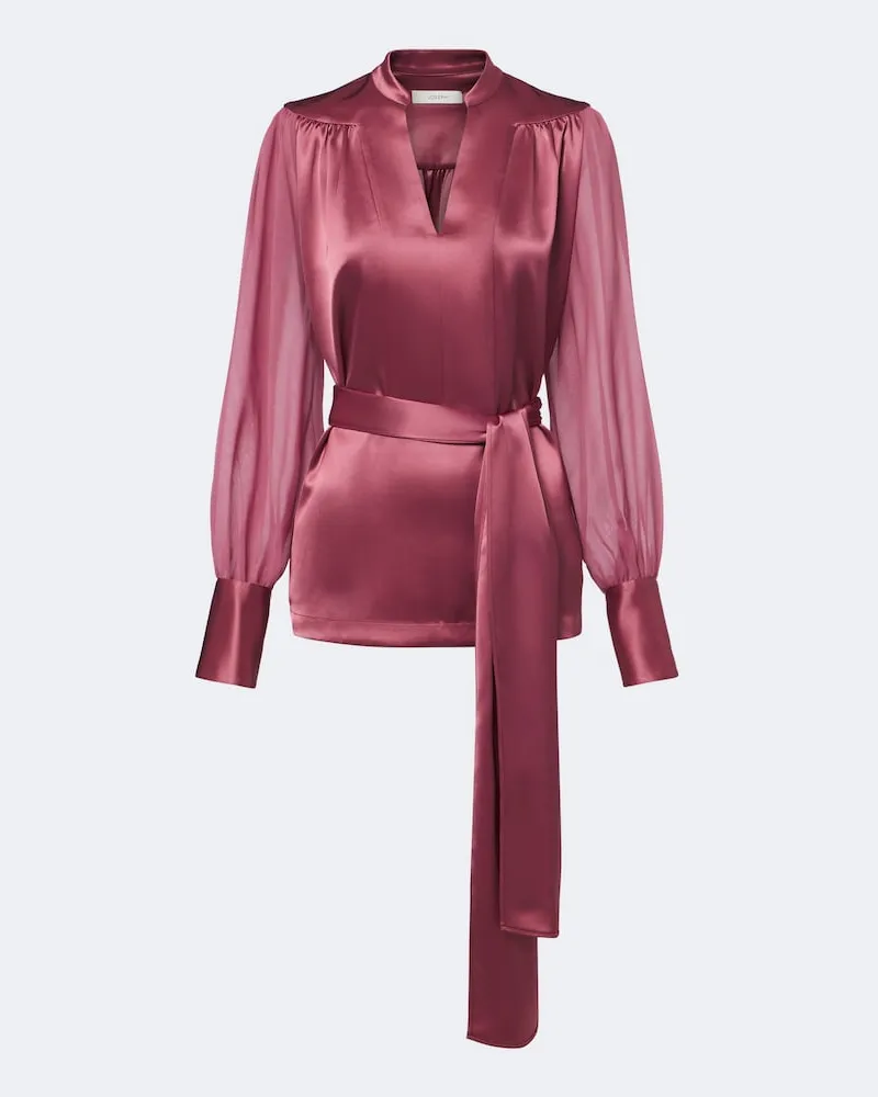 Joseph Bluse Paula aus Satin und Chiffon Rosa