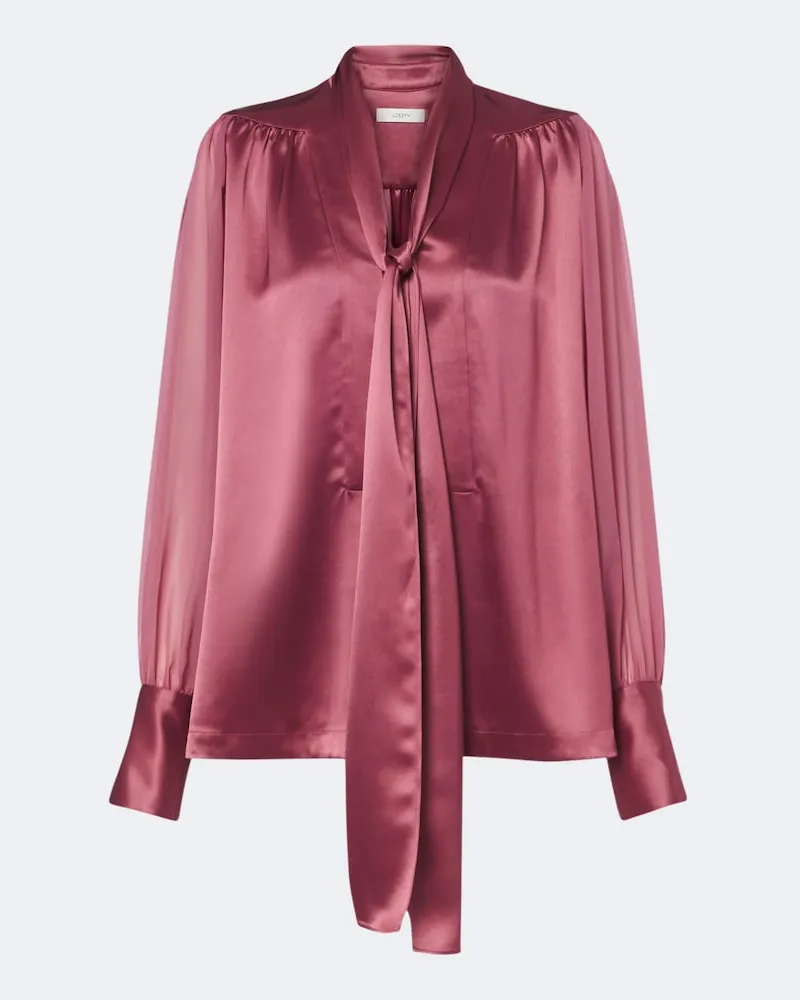 Joseph Bluse Paula aus Satin und Chiffon Rosa
