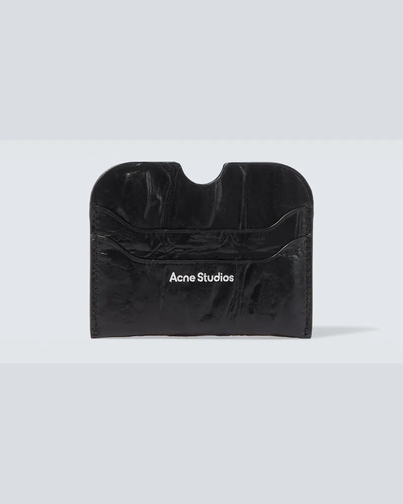 Acne Studios Kartenetui aus Leder Schwarz