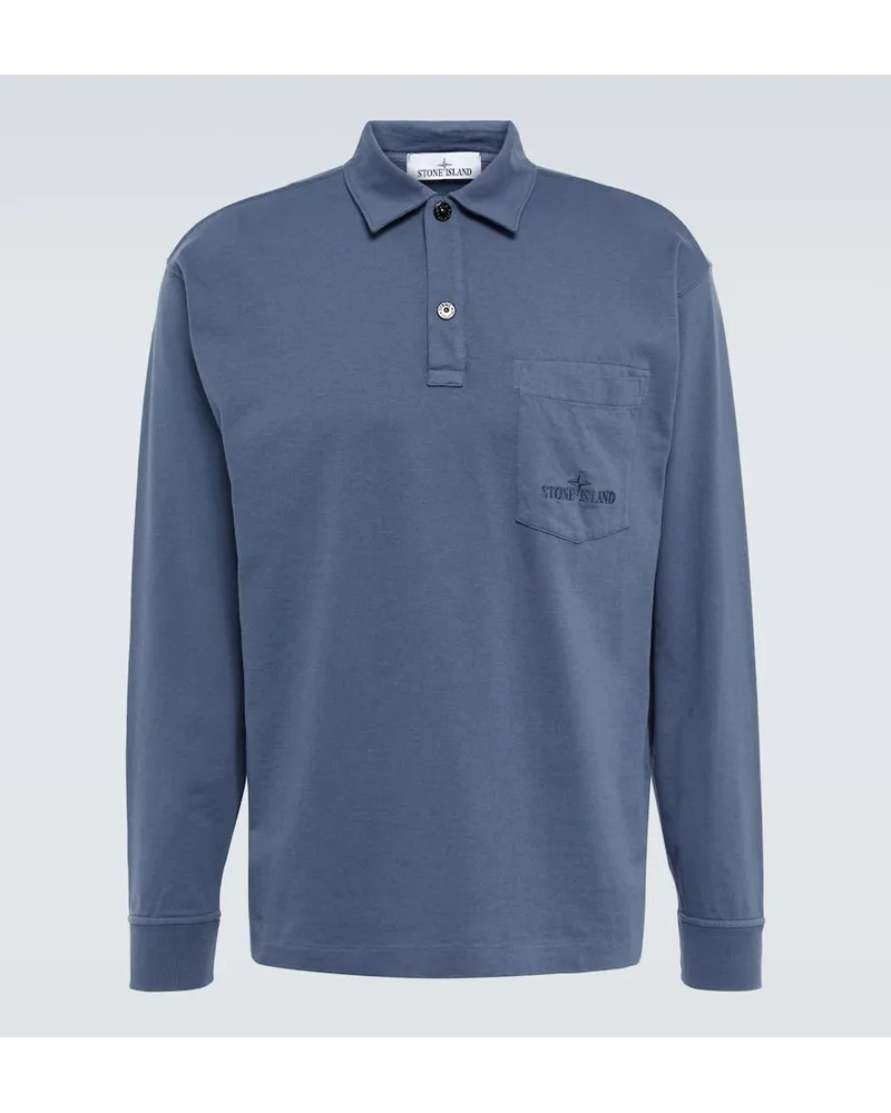 Stone Island Polohemd aus Baumwolle Blau