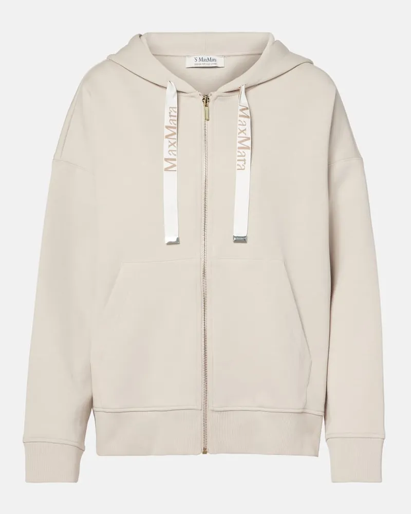 Max Mara Hoodie Jour aus Jersey Beige