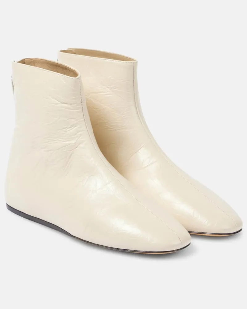 Le Monde Béryl Le Monde Béryl Ankle Boots Luna aus Leder Weiß