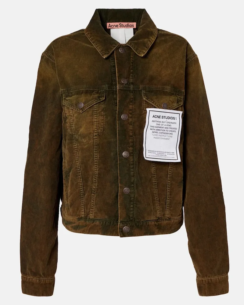 Acne Studios Jacke aus Baumwoll-Cord Grün