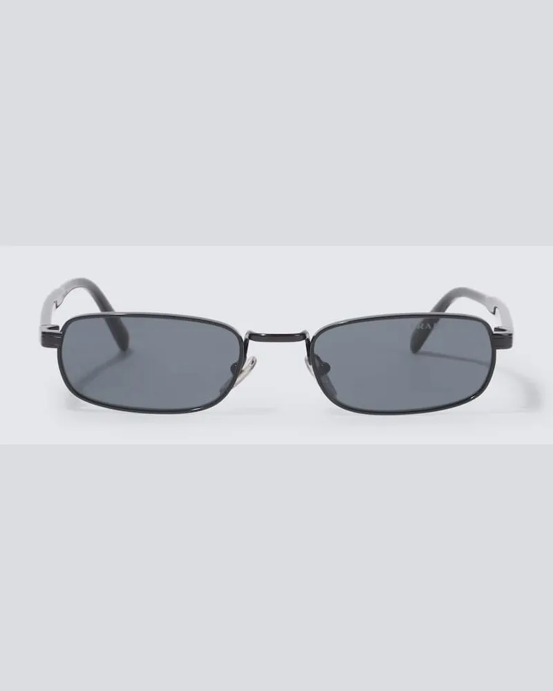 Prada Eckige Sonnenbrille Schwarz