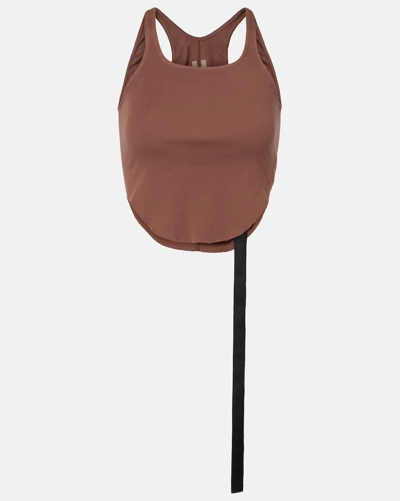 Rick Owens DRKSHDW Cropped-Top aus Baumwoll-Jersey Braun