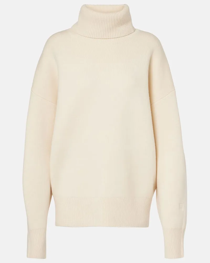 Totême Rollkragenpullover aus einem Wollgemisch Weiß