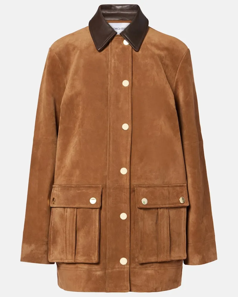 Veronica Beard Jacke Suz aus Leder Braun