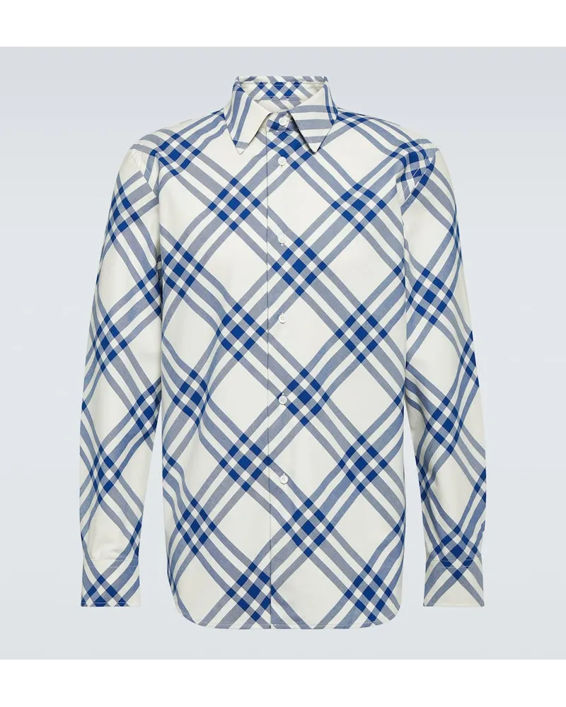 Burberry Hemd aus Flanell Blau