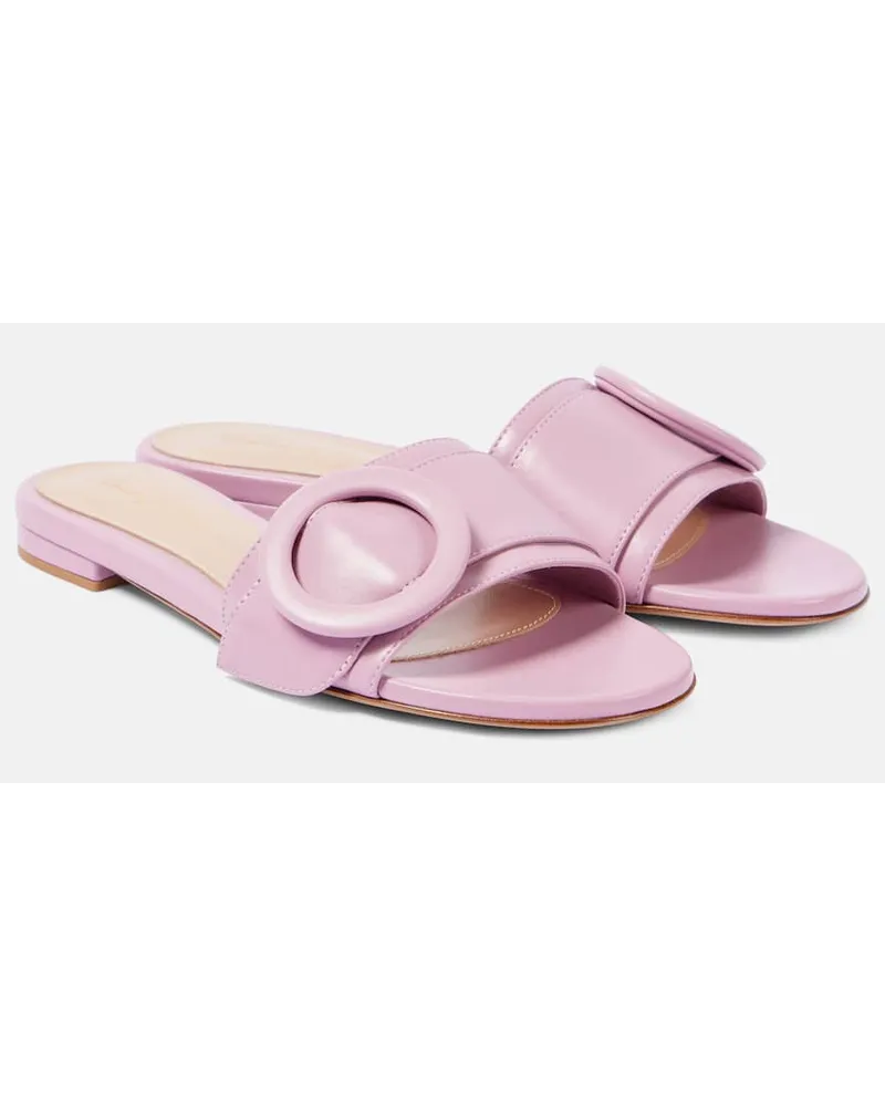 Gianvito Rossi Pantoletten aus Leder Beige