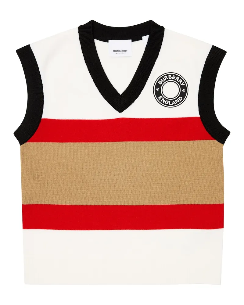 Burberry Pullunder aus Strick Weiß