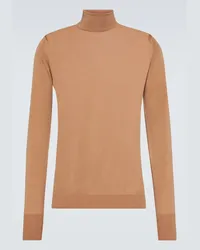 John Smedley Rollkragenpullover Richards aus Wolle Braun