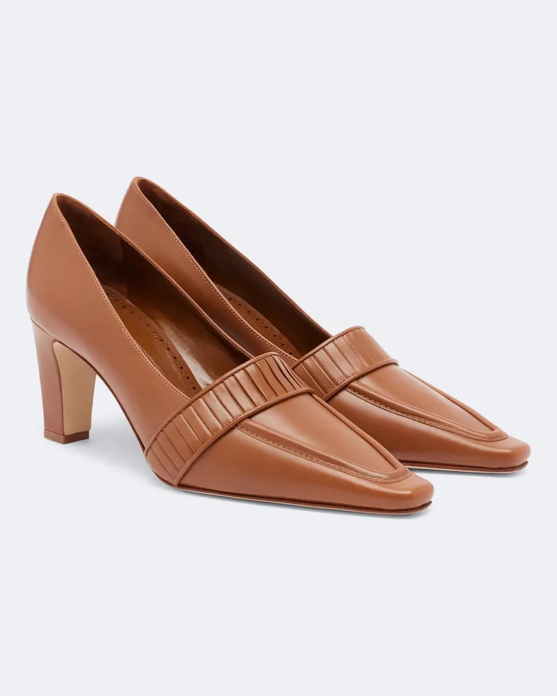 Manolo Blahnik Pumps Mindita aus Leder Braun