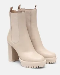 Gianvito Rossi Ankle Boots aus Leder Beige