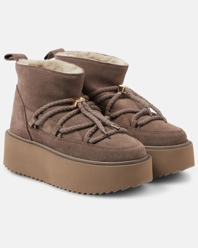 INUIKII Schneestiefel Classic aus Veloursleder Braun