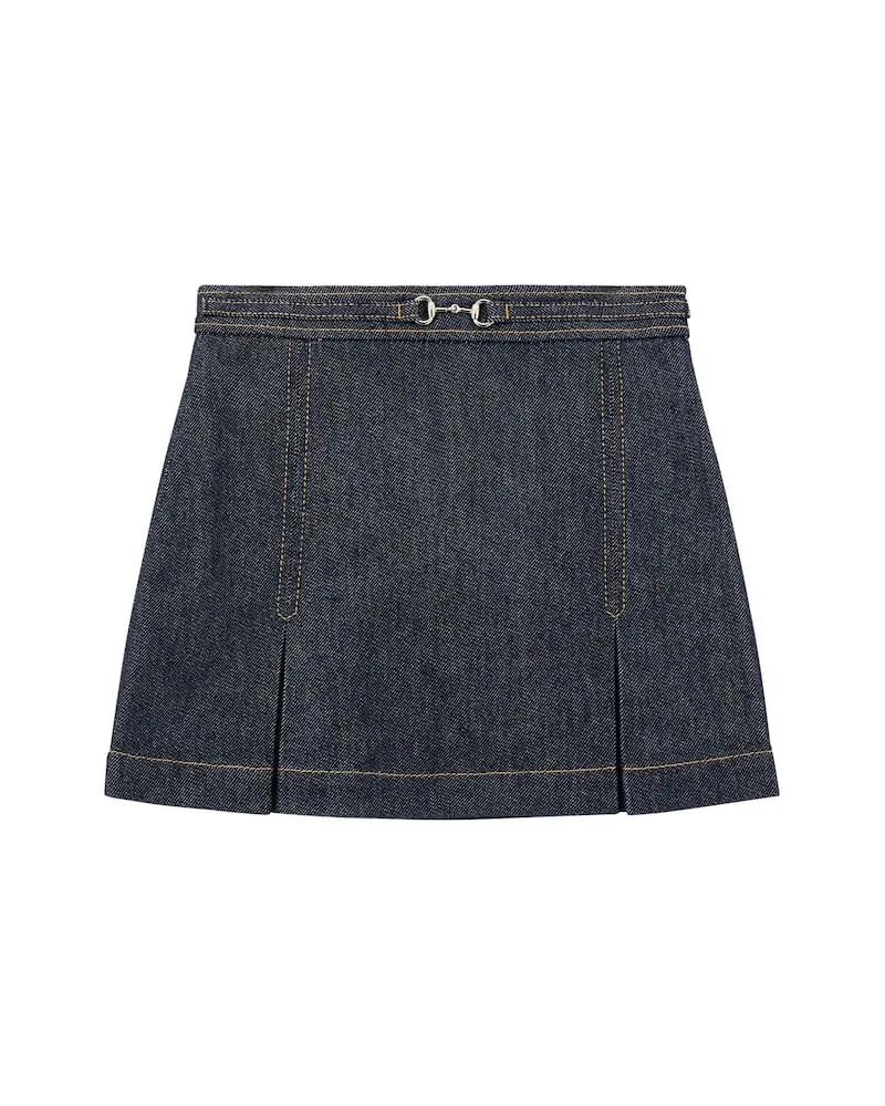 Gucci Jeansrock Horsebit Blau