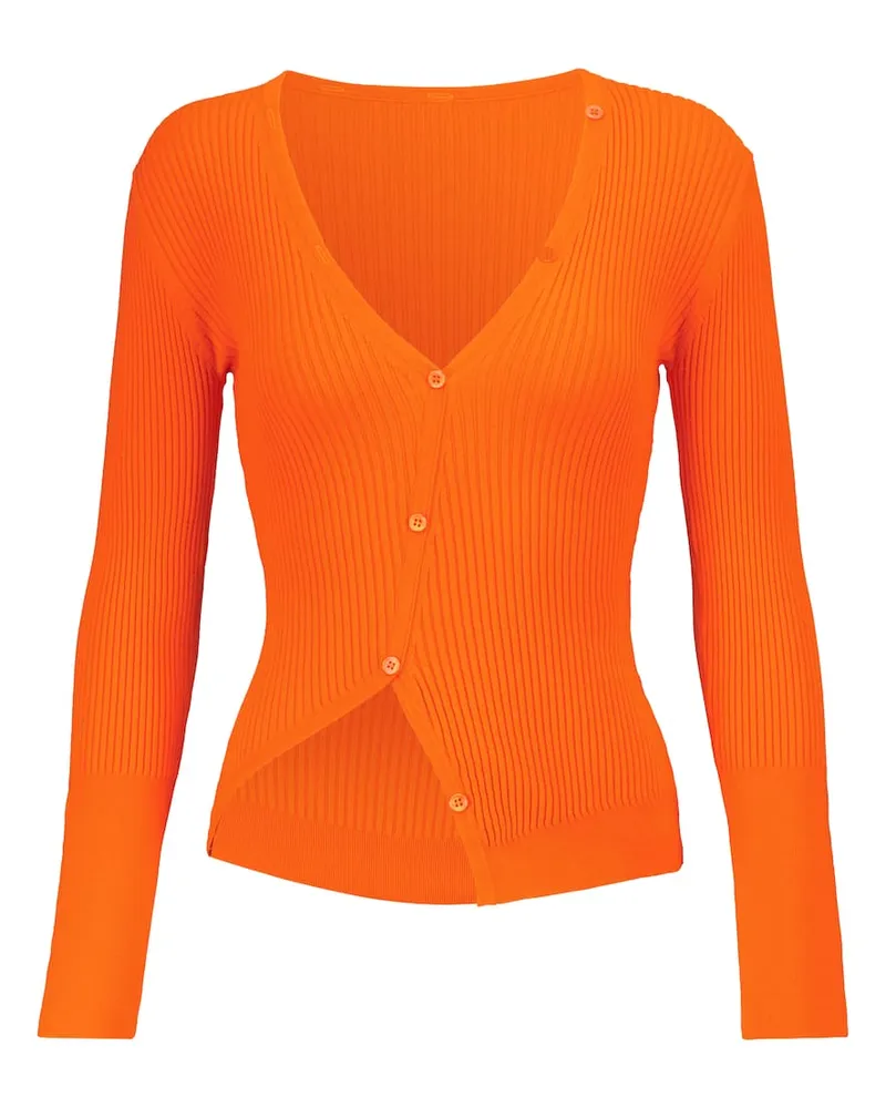Jacquemus Cardigan Le Cardigan Tordu Orange