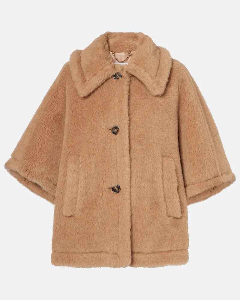 Max Mara Cape Tenebre aus einem Alpakawollgemisch Beige