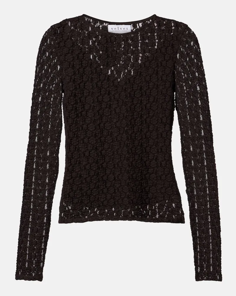 Velvet Top Tori aus Spitze Schwarz