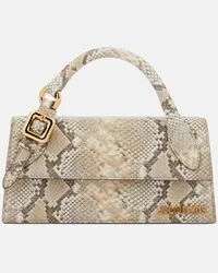 Jacquemus Schultertasche Le Chiquito Long aus Leder Beige