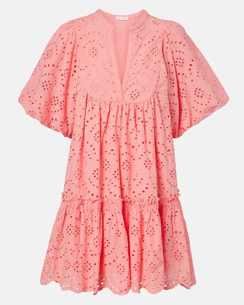Poupette St Barth Minikleid Cruz aus Baumwolle Rosa