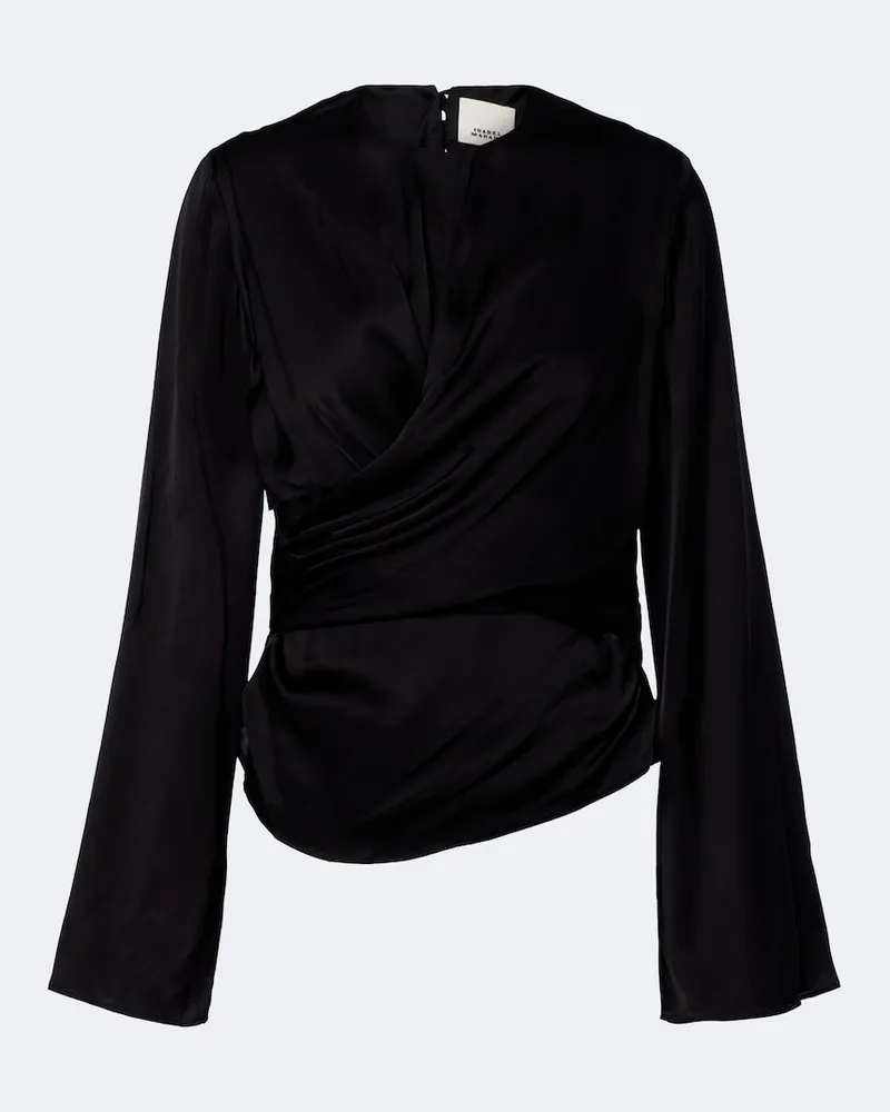 Isabel Marant Top Neame aus Satin Schwarz