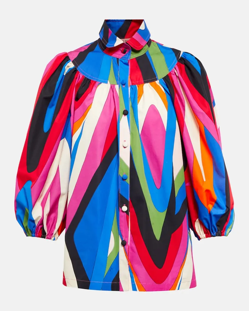 Emilio Pucci Bedruckte Bluse aus Baumwolle Multicolor