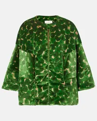 Dries van Noten Jacke aus Samt Gruen